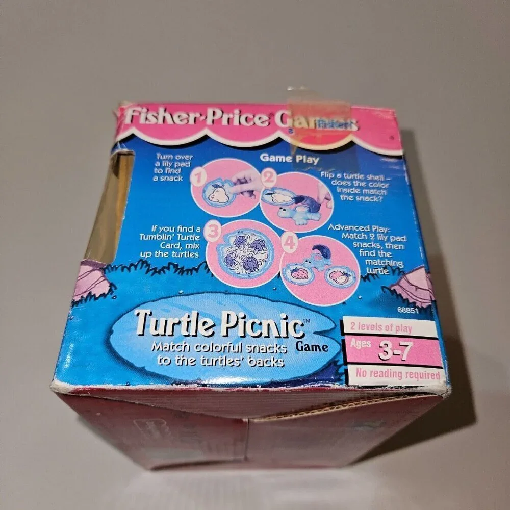 VTG Fisher Price Games Turtle Picnic 1998 (Missing 1 Turtle, All Cards Included)